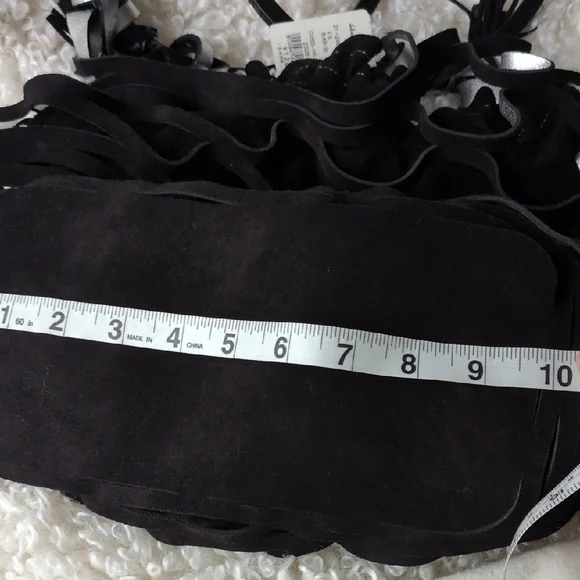 Salvatore Ferragamo Black and Silver Suade Net Bag - Picture 8 of 11